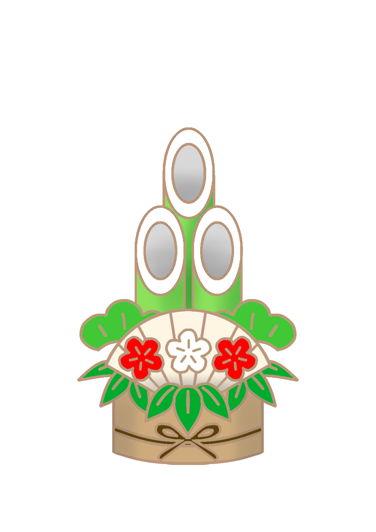 イラスト素材門松(カラー)