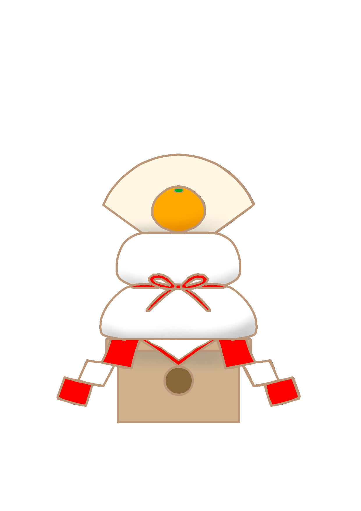 イラスト素材おもち(カラー)