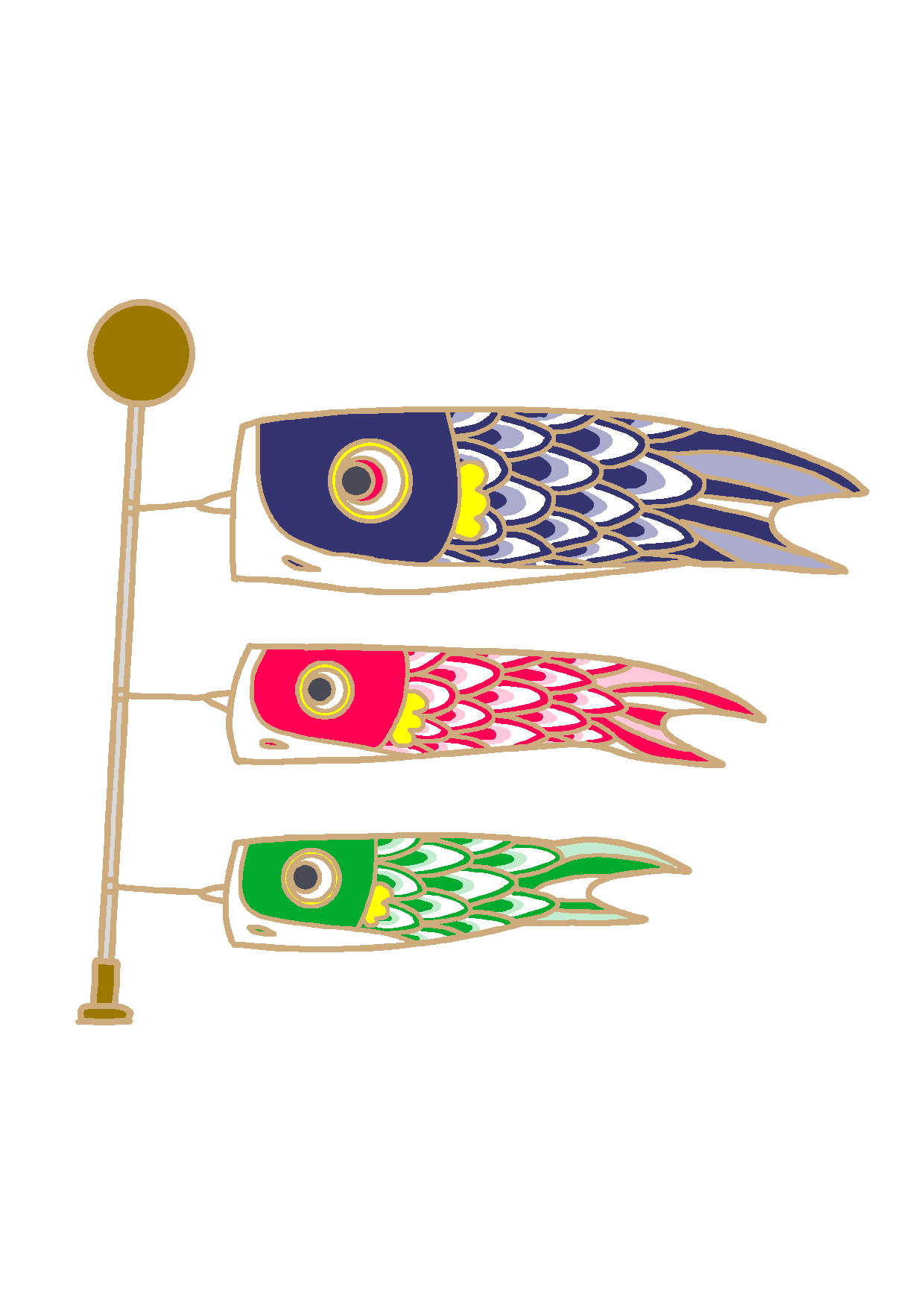 こいのぼりのイラスト素材